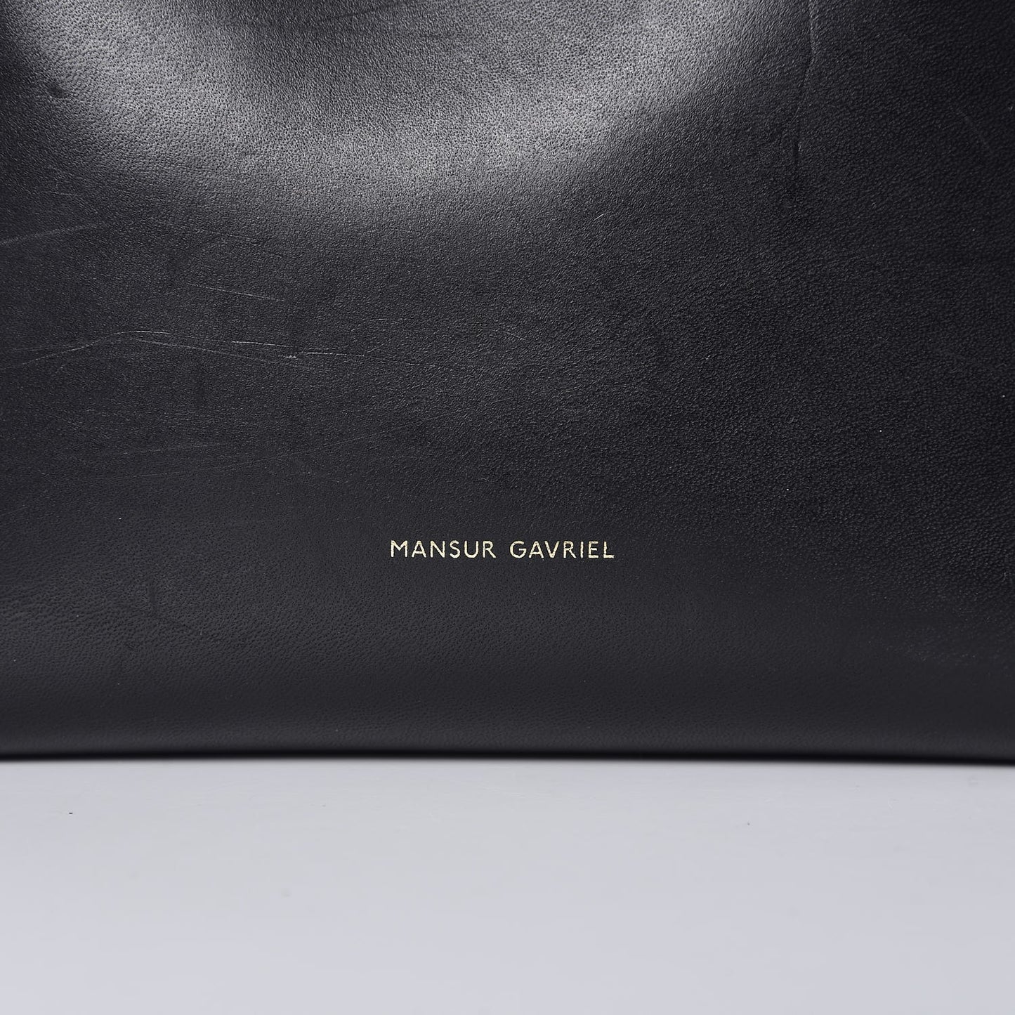 Vegetable Tanned Calfskin Bucket Bag Black Flamma