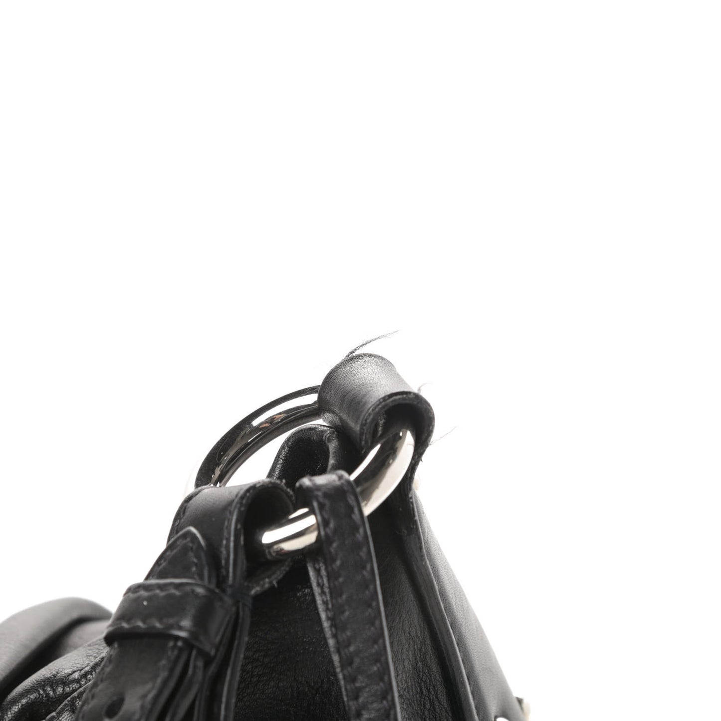 Soft Calfskin Pleated Hobo Black