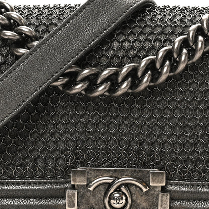 Chanel Goatskin Quilted Small Chain Mail Boy Flap Grey 8 of 10