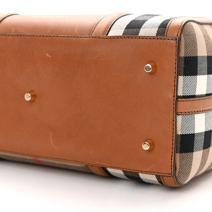 Burberry House Check Medium Alchester Bowling Bag Tan 10 of 20