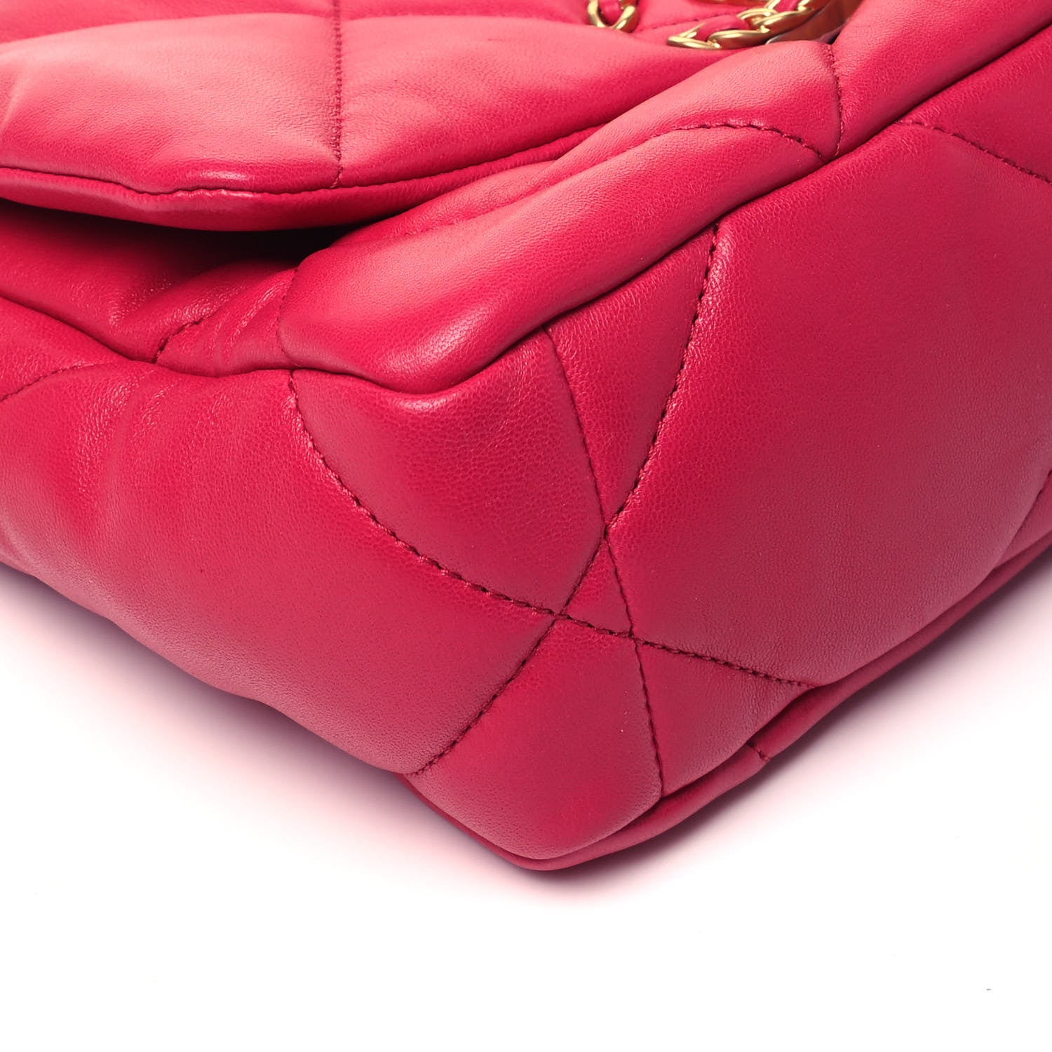 Chanel Lambskin Quilted Medium Chanel 19 Flap Dark Pink 7 of 8