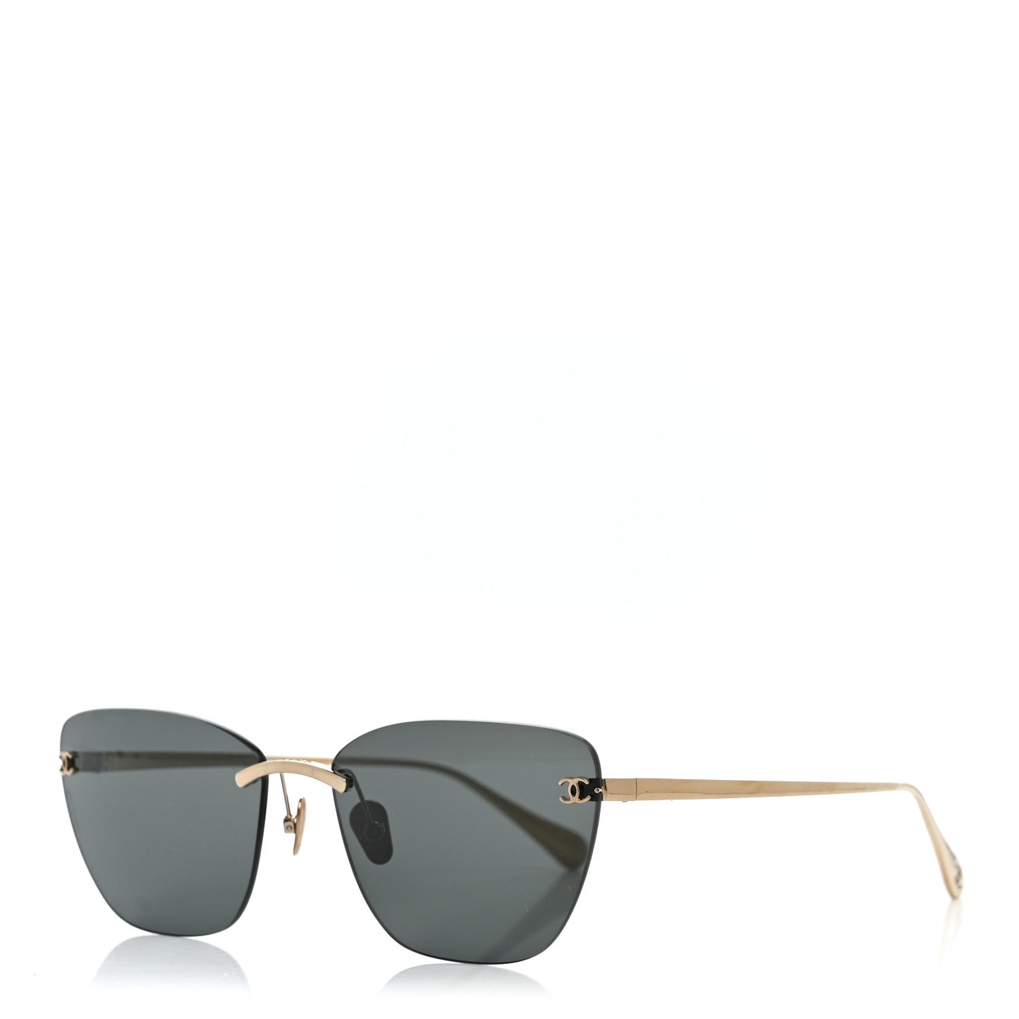 Titanium Cat Eye CC Sunglasses 4286-T Light Gold
