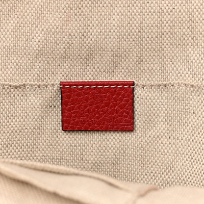 Gucci Pebbled Calfskin Soho Chain Backpack Hibiscus Red 6 of 15