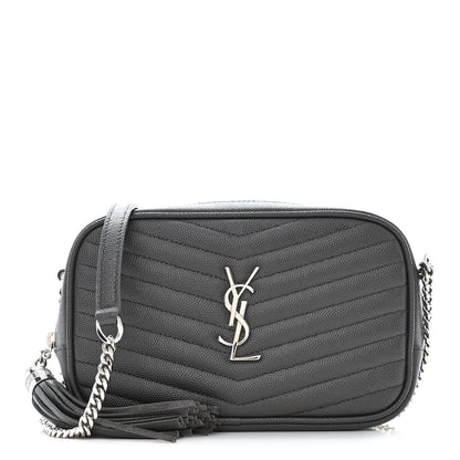 Saint Laurent Grain De Poudre Matelasse Monogram Mini Lou Camera Bag Asphalt 1 of 10