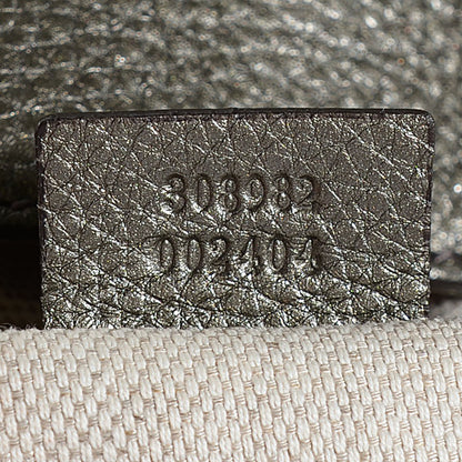 Gucci Metallic Pebbled Calfskin Medium Soho Chain Shoulder Bag Sasso 7 of 7