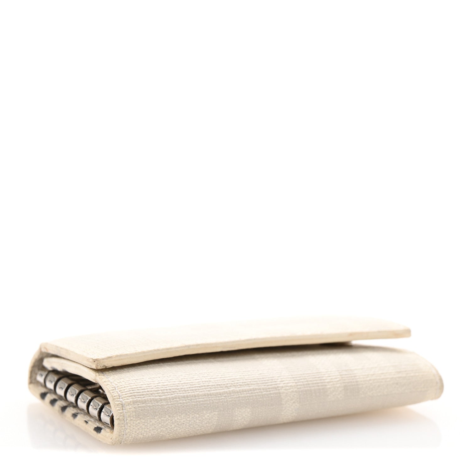 Fendi Zucca Spalmati Vitello Elite 6 Key Holder White 4 of 7