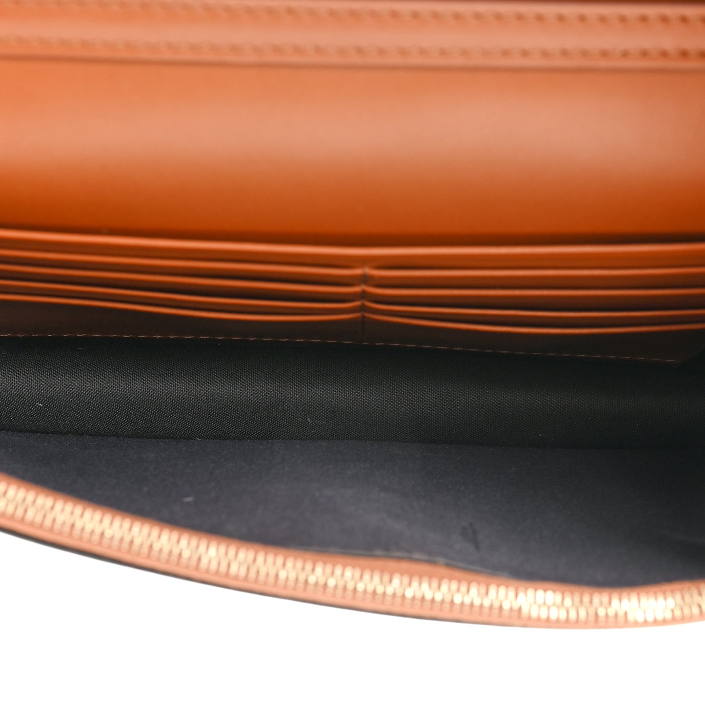 Vitello King Tamponato Logo Embossed Medium Wallet On Chain Cuoio