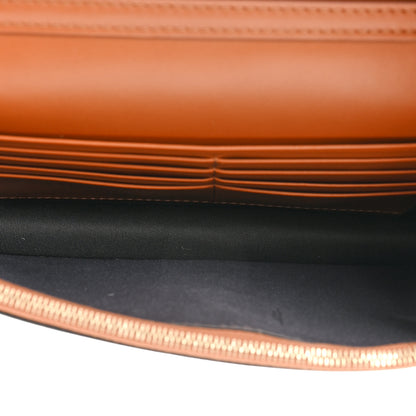 Fendi Vitello King Tamponato Logo Embossed Medium Wallet On Chain Cuoio 6 of 13