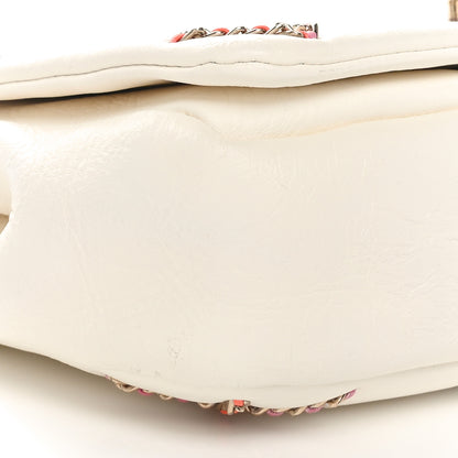 Chanel Lambskin Small Entwined Chain Flap White Multicolor 9 of 10