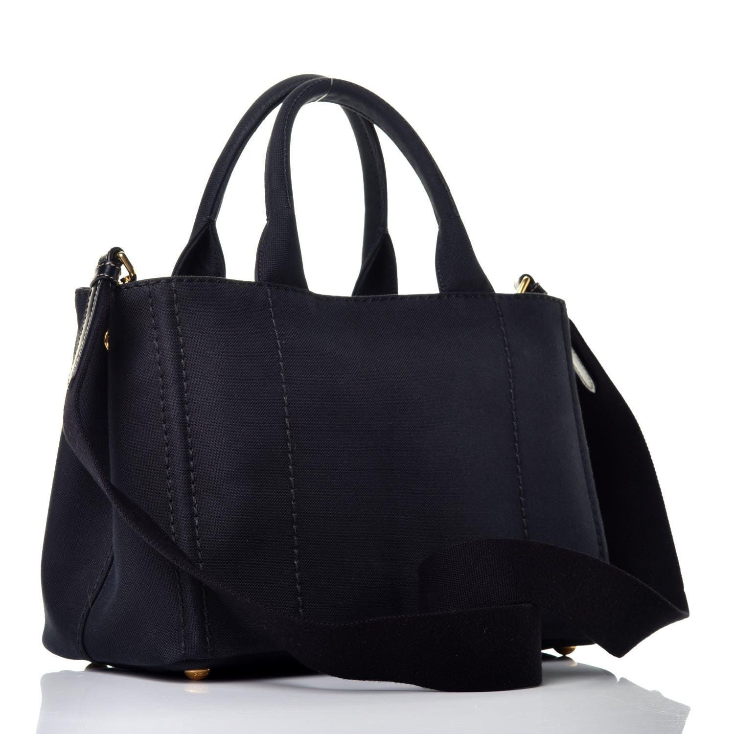 Prada Canapa Small Logo Tote Black 3 of 8