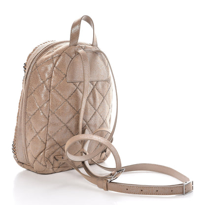 Stella McCartney Shaggy Deer Quilted Mini Falabella Backpack Taupe 3 of 13
