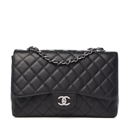 Chanel Caviar Quilted Jumbo Single Flap Black 1 of 10