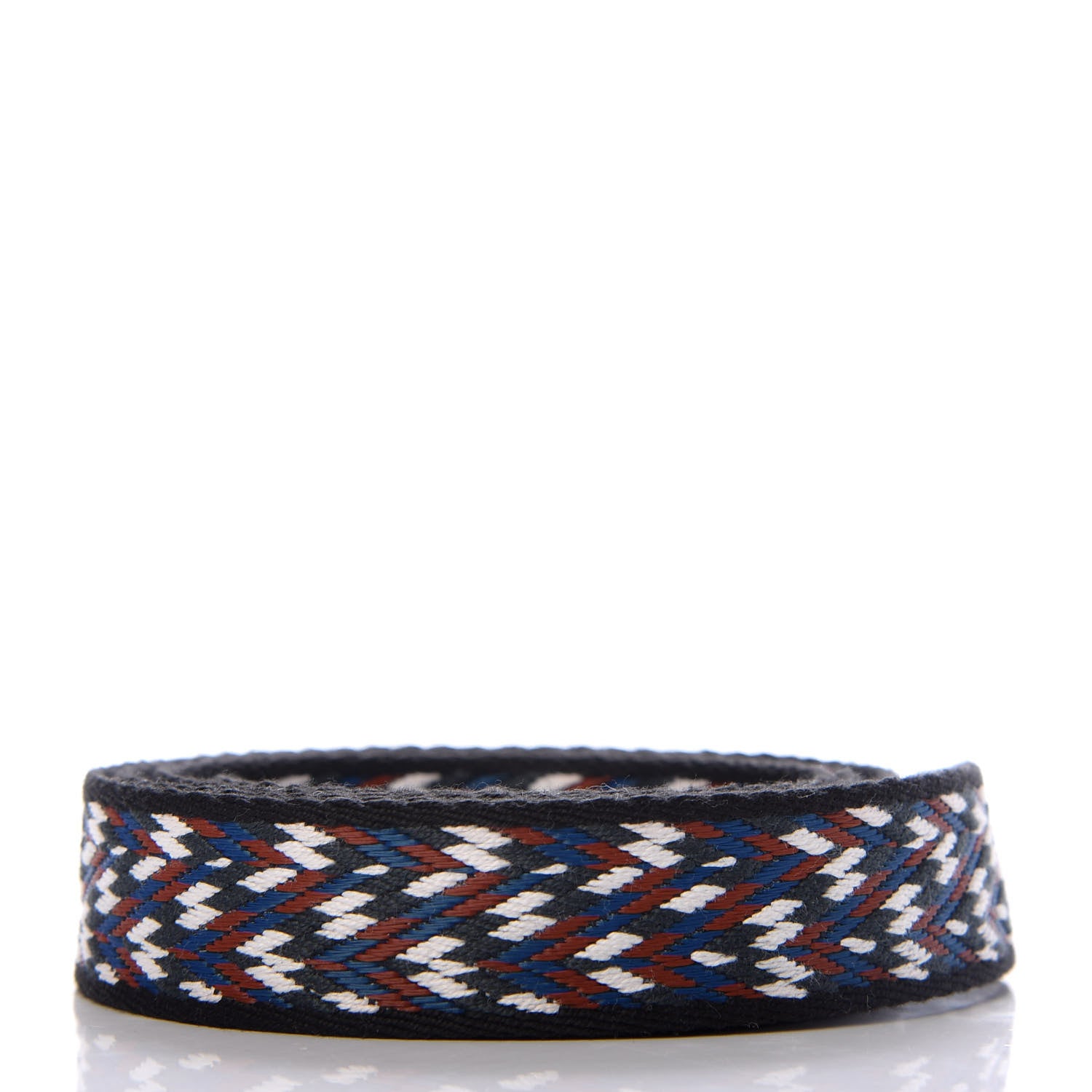 Hermes Toile Swift 25mm Sangle Cavale Shoulder Strap Black White Deep Blue 2 of 4