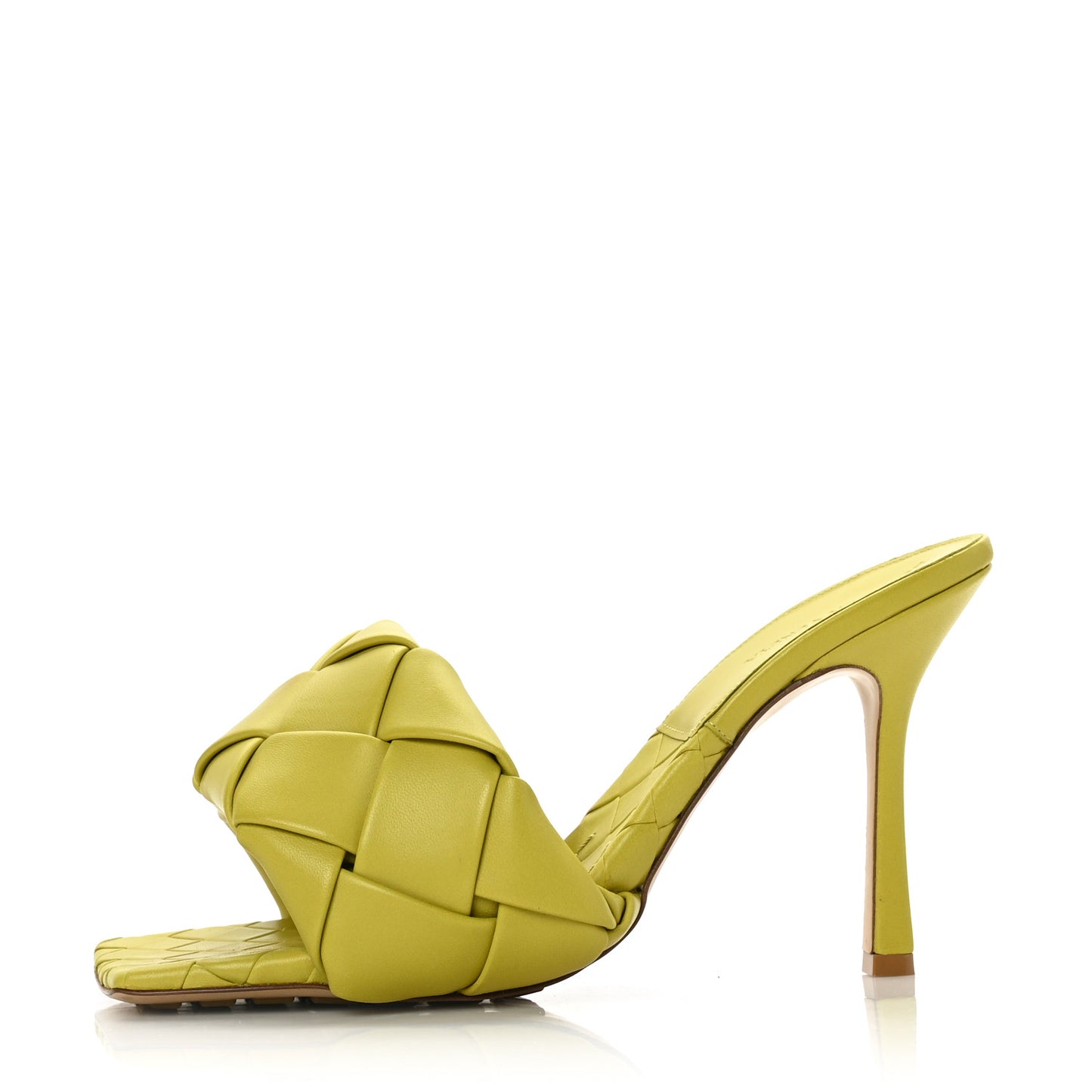 Nappa Maxi Intrecciato Lido 90mm Mule Sandals 41 Acid