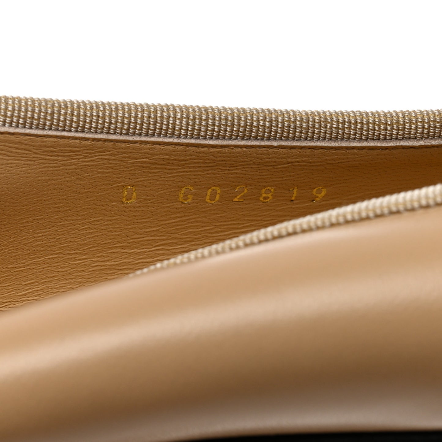 Lambskin Cap Toe CC Ballerina Flats 38 Beige Black