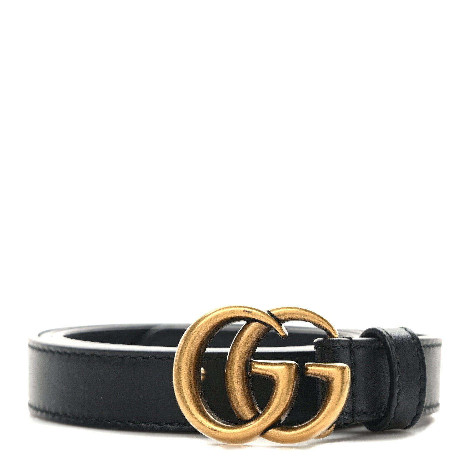Gucci Calfskin Double G 20mm Belt 85 34 Black 1 of 4