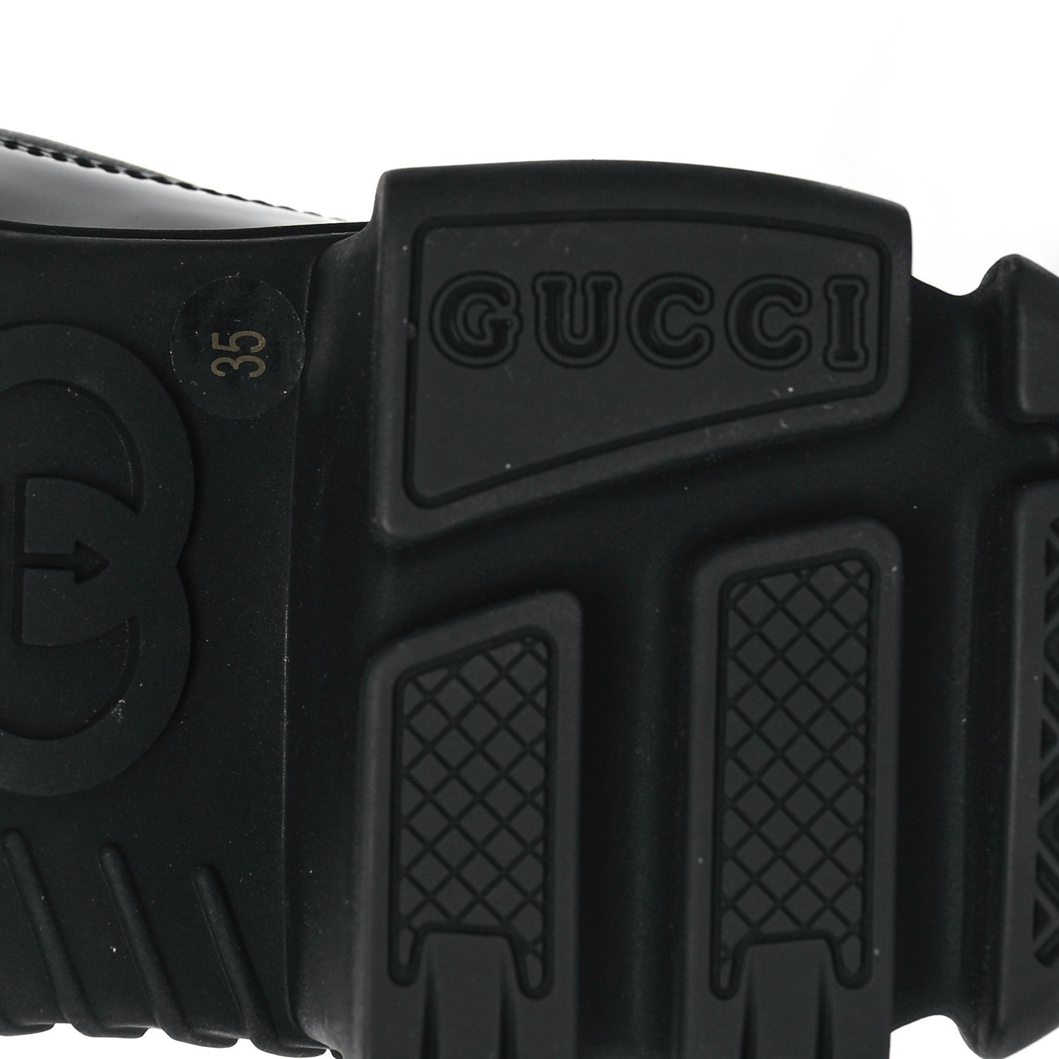 Gucci Magnum Calfskin Nappa Samoa Womens Horsebit Platform Chunky Lug Sole 40mm Loafers 35 Black 7 of 10
