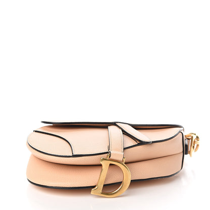 Christian Dior Grained Calfskin Mini Saddle Bag Nude 4 of 9