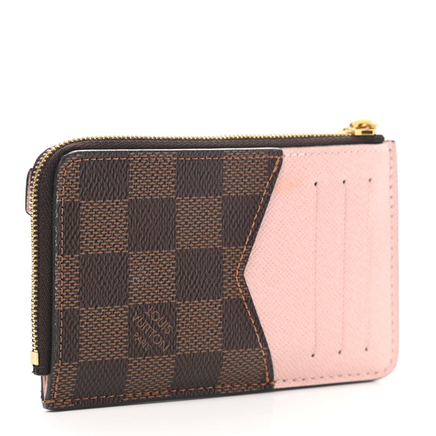 Louis Vuitton Damier Ebene Recto Verso Card Holder Rose Ballerine 3 of 8