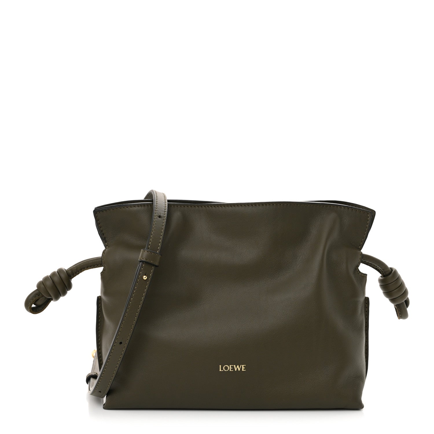 Loewe Calfskin Mini Flamenco Knot Clutch Vintage Khaki 1 of 11