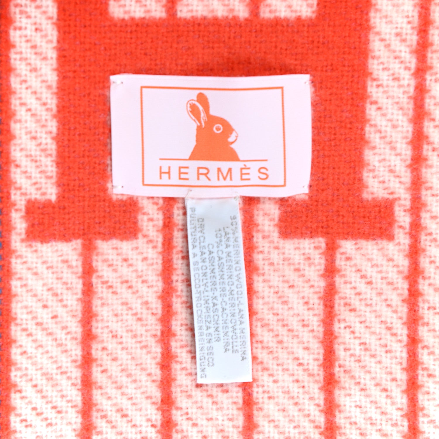 Hermes Wool Cashmere Avalon Passe-Passe Blanket Figue 3 of 3