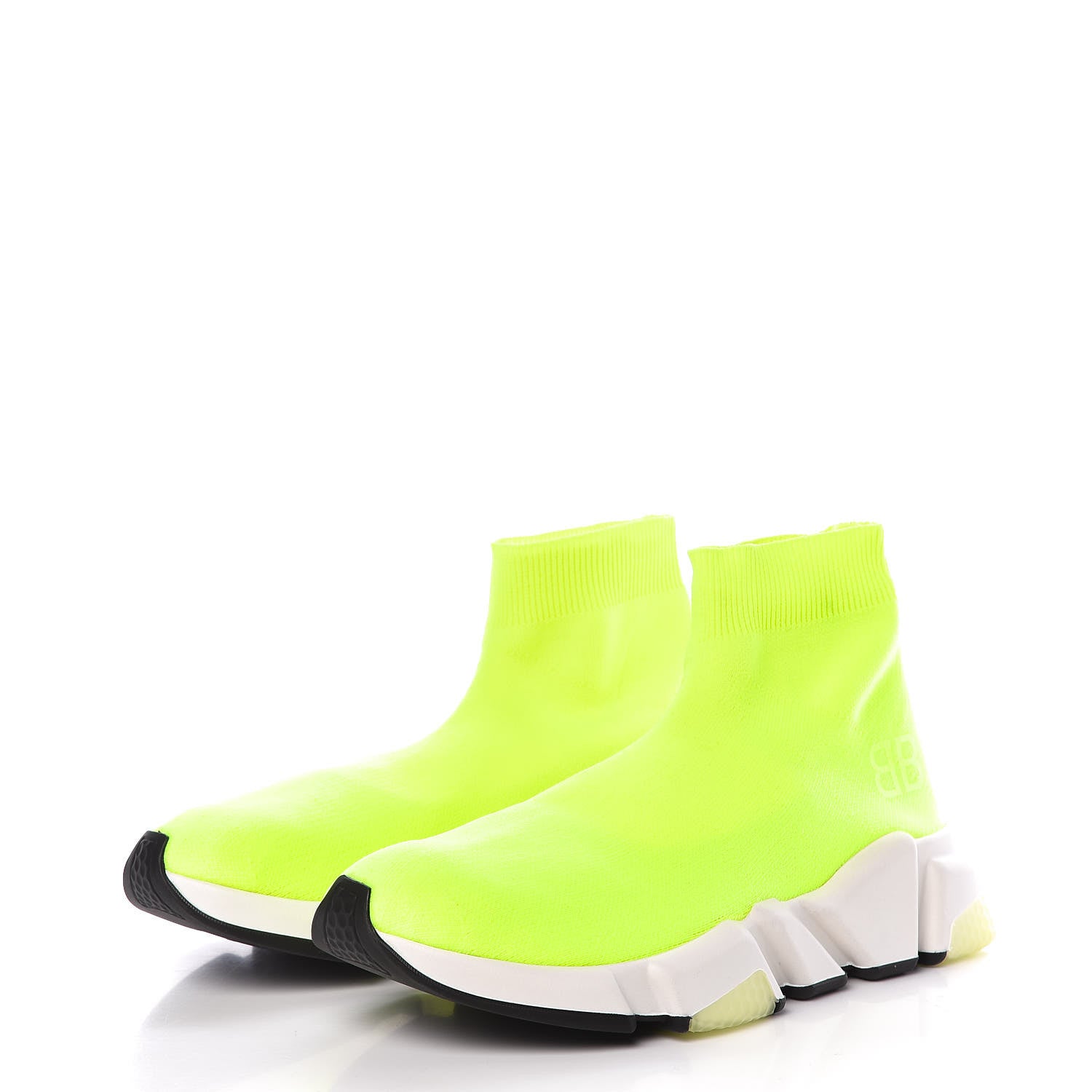 Balenciaga Neoprene Knit Womens Speed Sneakers 37 Yellow Fluo 3 of 8
