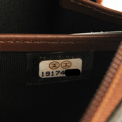 Chanel Iridescent Stamped Calfskin Large Timeless CC Gusset Zip Around Wallet Brown 8 of 8