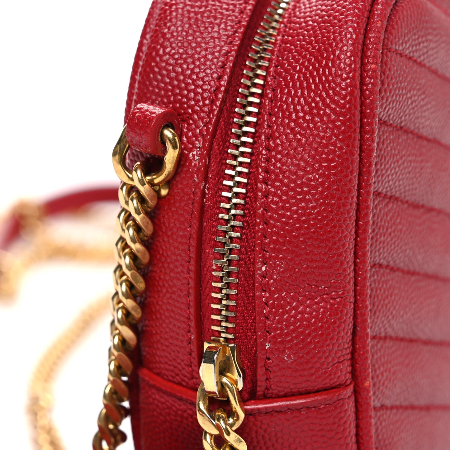 Grain De Poudre Matelasse Monogram Mini Lou Camera Bag Opyum Red