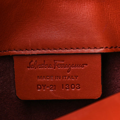 Salvatore Ferragamo Woven Calfskin New Line Shoulder Bag Copper Bronze 7 of 12