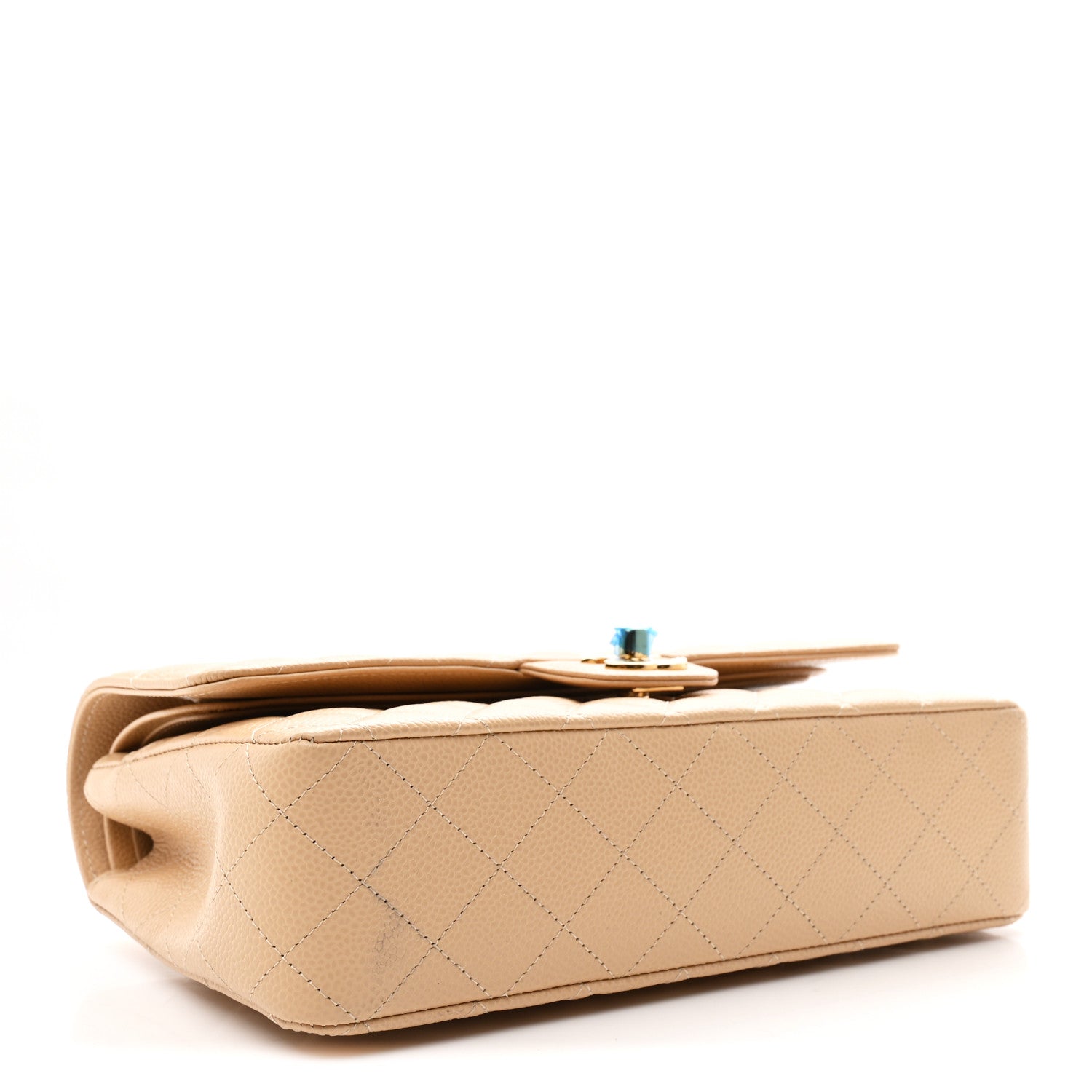 Chanel Caviar Quilted Medium Double Flap Beige 4 of 10