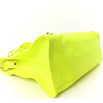 Balenciaga Agneau Classic Silver Hardware City Jaune Fluo 10 of 11