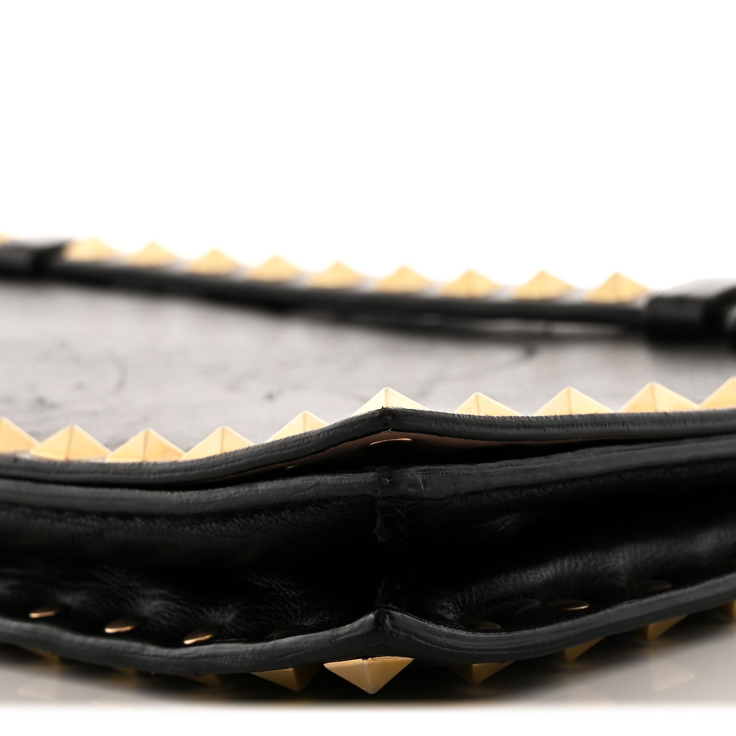 Nappa Rockstud Wristlet Clutch Black