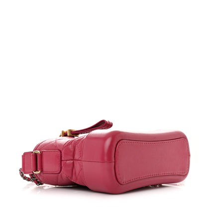 Chanel Aged Calfskin Quilted Small Gabrielle Hobo  Dark Pink 4 of 13