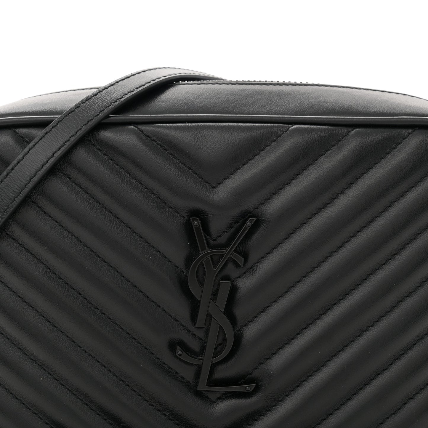 Calfskin Matelasse Monogram Monochrome Lou Camera Bag Black