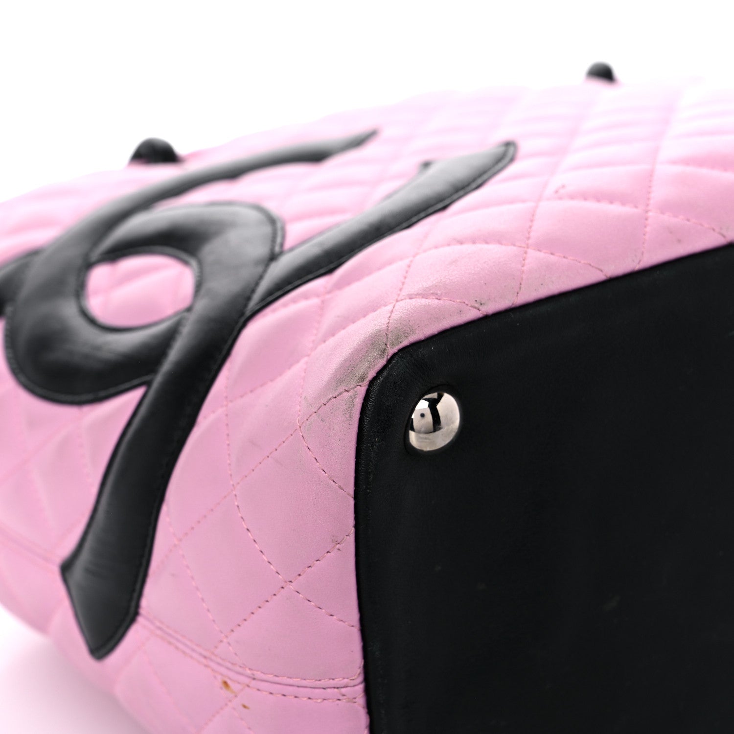 Chanel Calfskin Quilted Large Cambon Tote Pink Black 8 of 22
