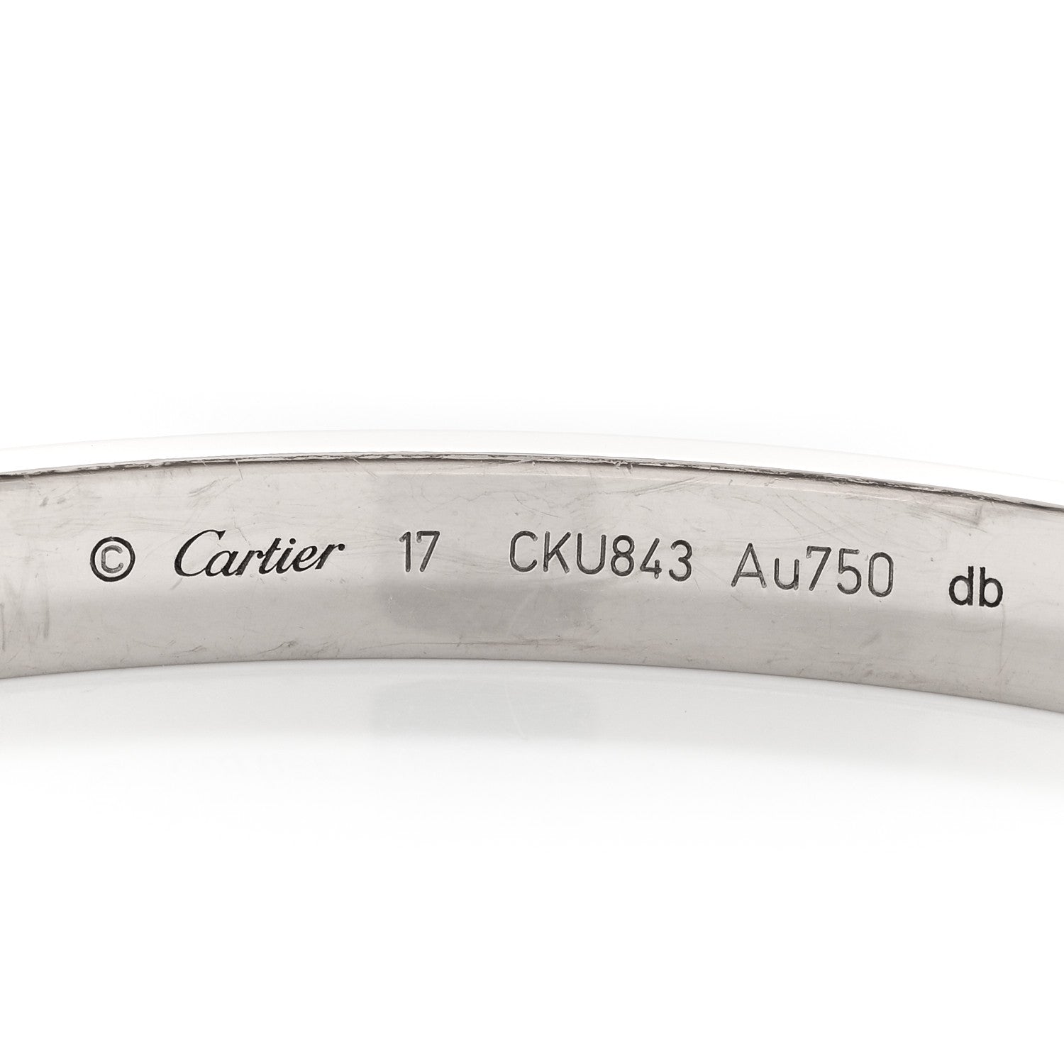 Cartier 18K White Gold LOVE Bracelet 17 4 of 5