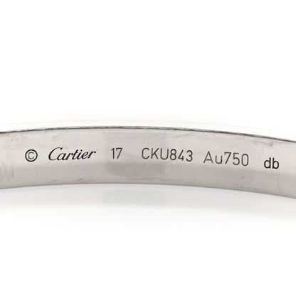 Cartier 18K White Gold LOVE Bracelet 17 4 of 5