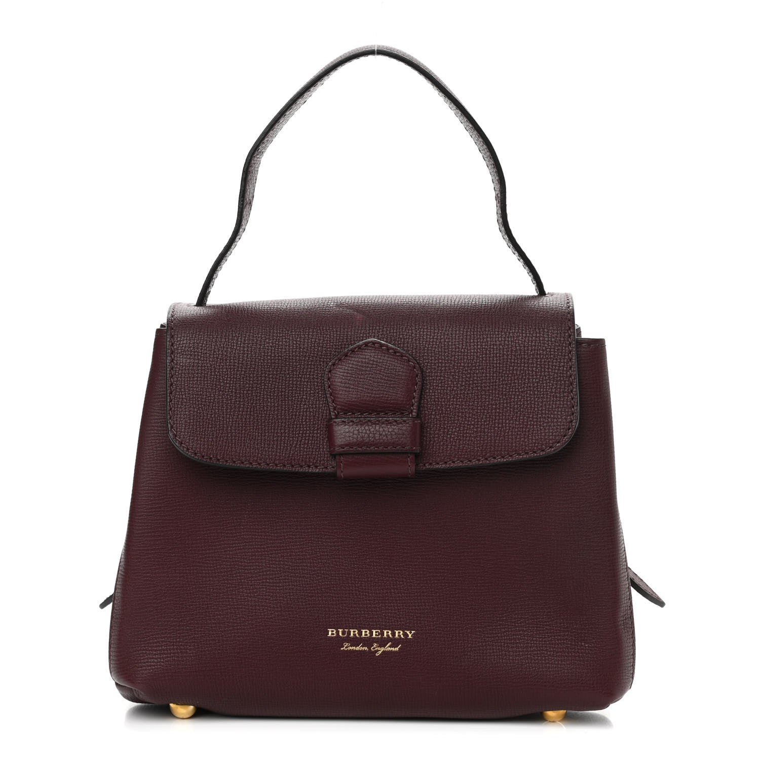 Burberry Derby Calfskin House Check Small Camberley Mahogany Red 1 of 12