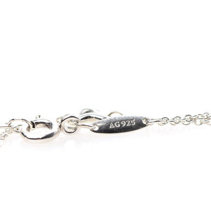 Tiffany Sterling Silver Diamond Elsa Peretti Diamonds by the Yard Open Heart Bracelet 7 of 8