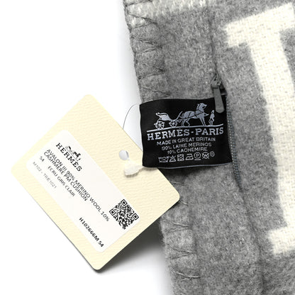 Hermes Wool Cashmere Avalon III Pillow PM Ecru Gris Clair 3 of 3