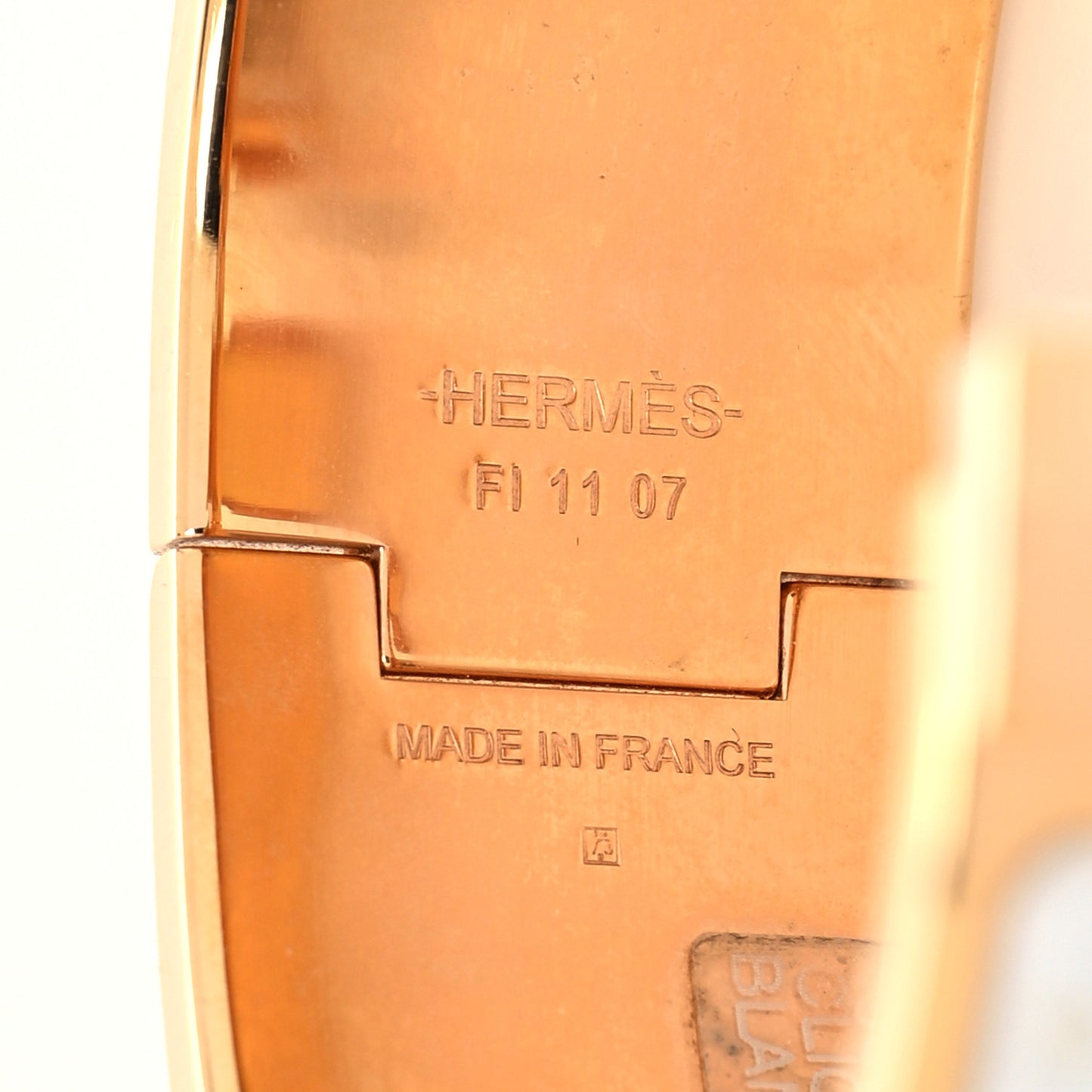 Enamel Wide Clic Clac H Bracelet PM White