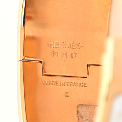 Hermes Enamel Wide Clic Clac H Bracelet PM White 5 of 5