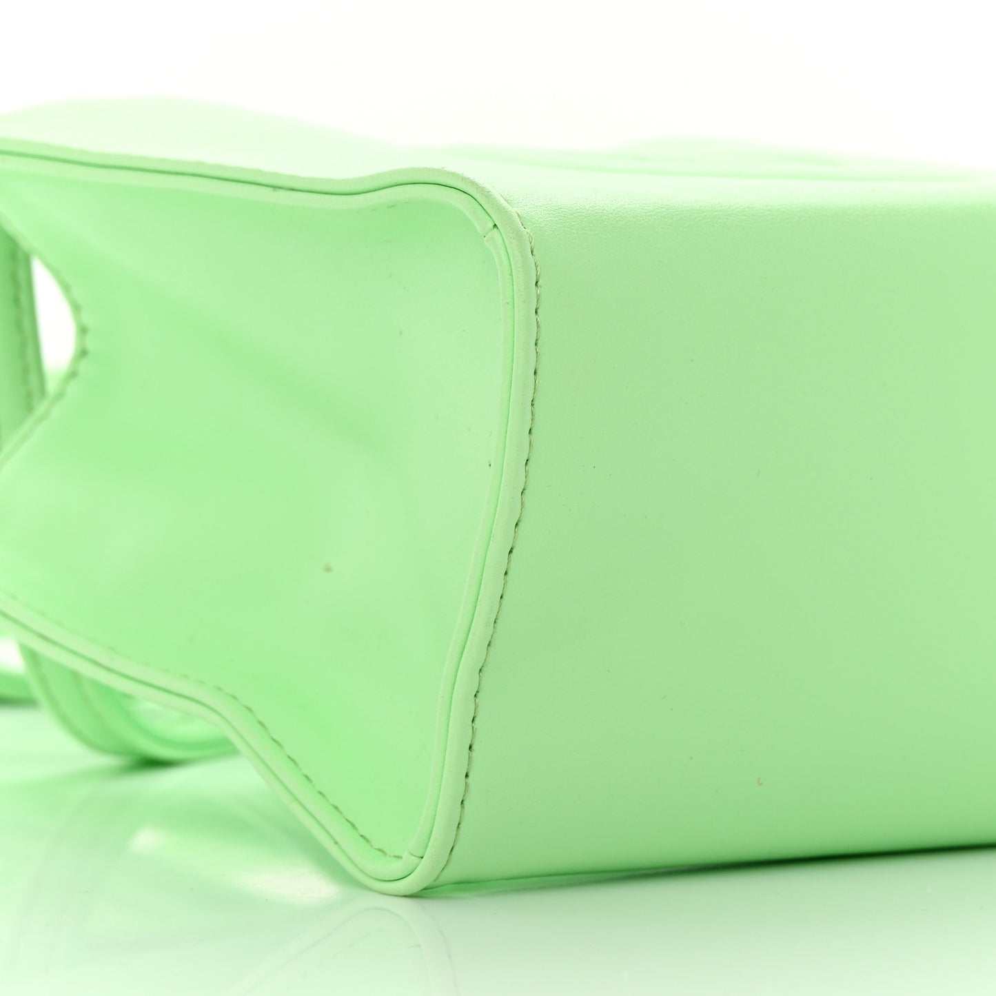 Vegan Leather Small Shopping Bag Double Mint