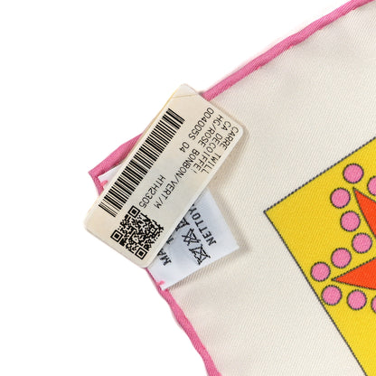 Hermes Silk Ca Decoiffe! Scarf 90 Rose Bonbon Vert 5 of 5