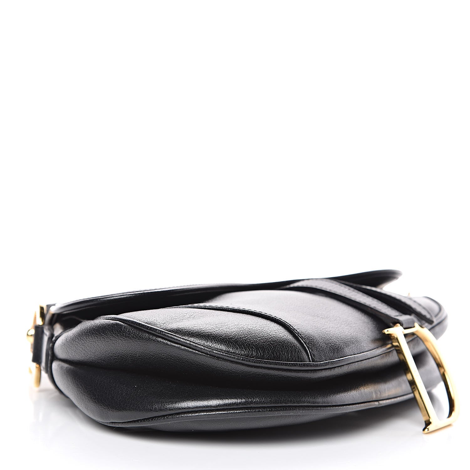Christian Dior Calfskin Saddle Bag Black 4 of 12