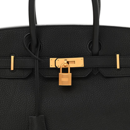 Hermes Togo Horseshoe Birkin 30 Black Rouge Grenat 8 of 11