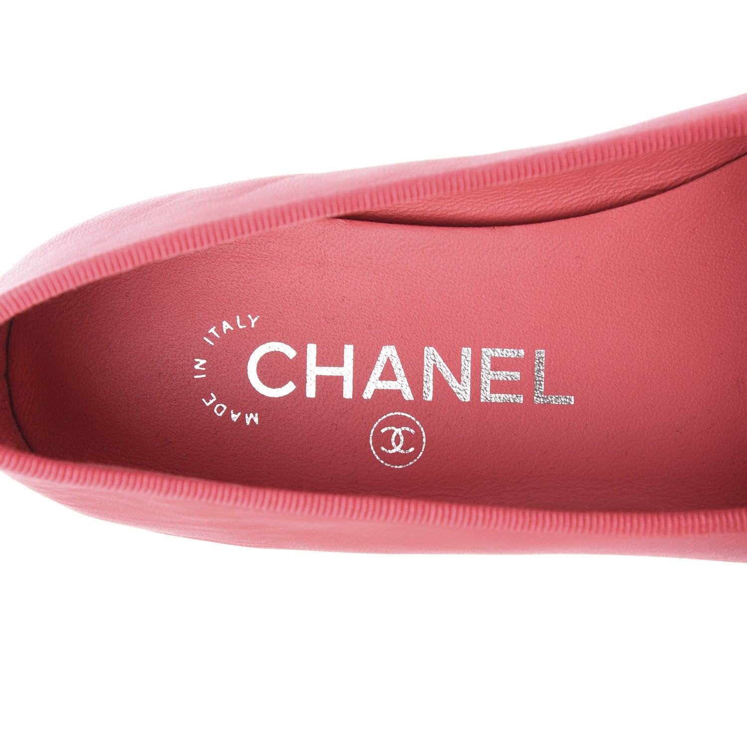 Chanel Lambskin Cap Toe CC Ballerina Flats 36 Pink 7 of 8