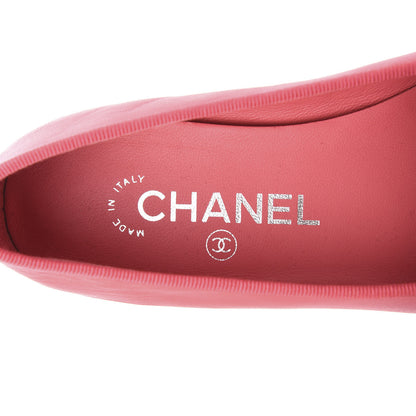 Chanel Lambskin Cap Toe CC Ballerina Flats 36 Pink 7 of 8