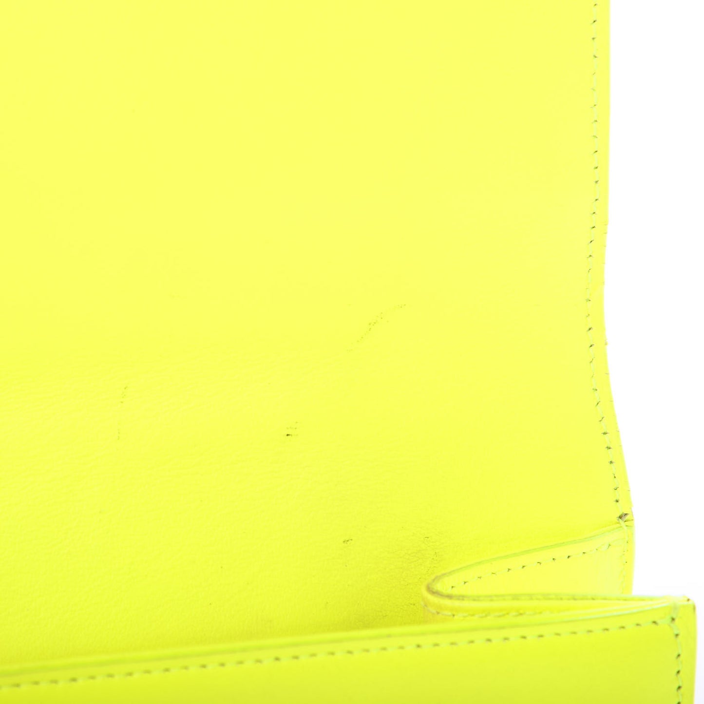 Calfskin Classic Monogram Clutch Neon Yellow