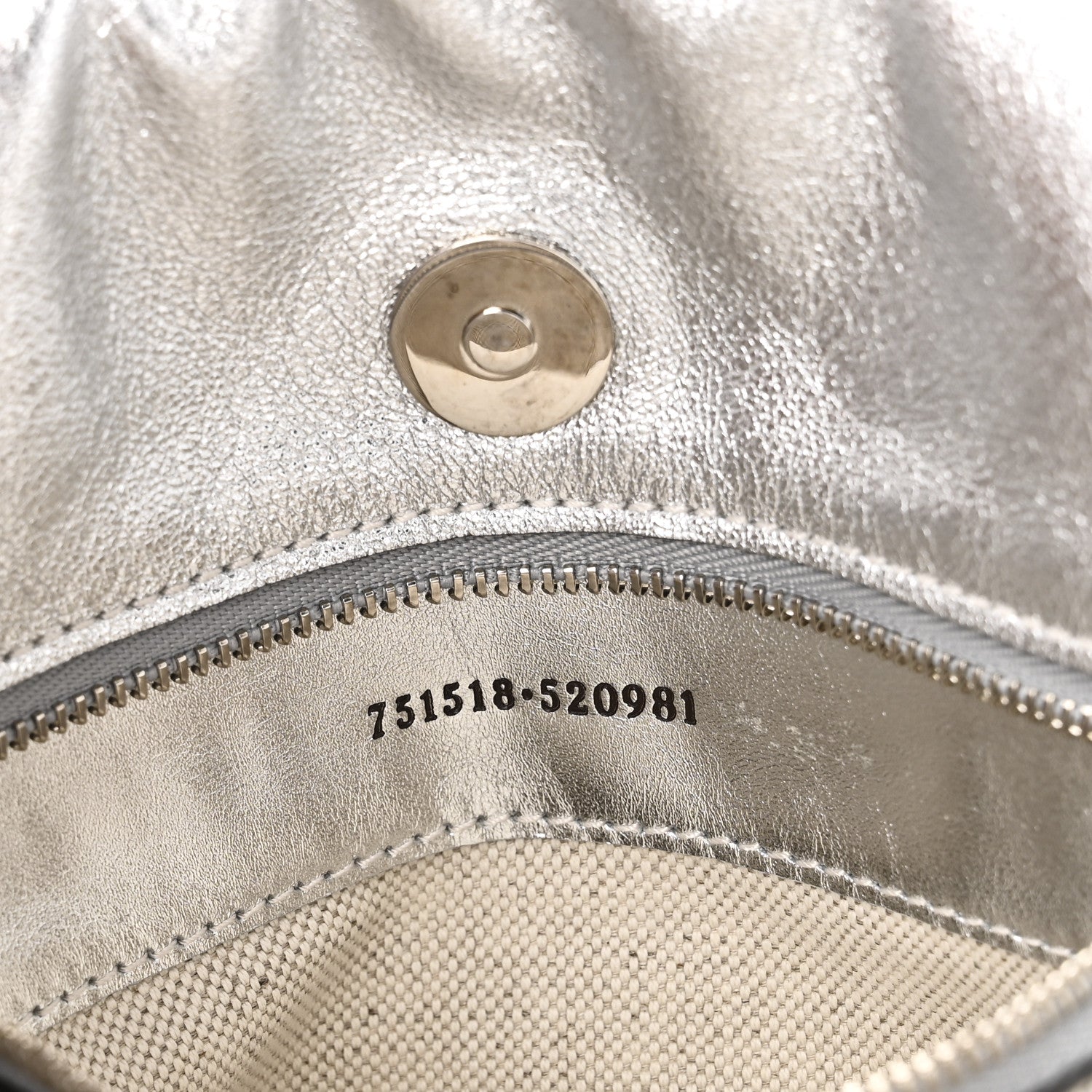 Gucci Sakai Be Green Calfskin Diagonal Stitched Small Blondie Tote Silver 6 of 9